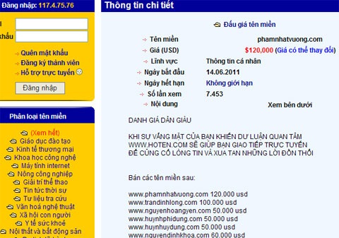 phamnhatvuong 35108 Kiếm bộn tiền nhờ đầu cơ tên miền đẹp ở Việt Nam